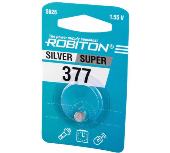 Элемент питания Robiton SUPER R-377-BL1 377 (SR626SW) BL1 18471