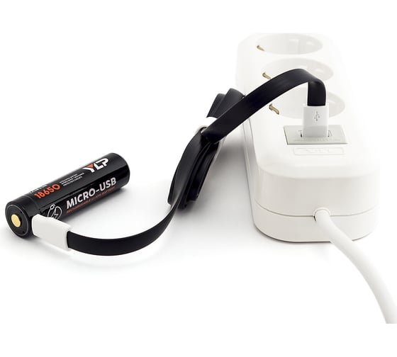Аккумулятор ЯРКИЙ ЛУЧ YLP LG1833R 18650 Li-Ion 3.7В 3350mAh с защитой и встроенной зарядкой micro-USB 4606400623243