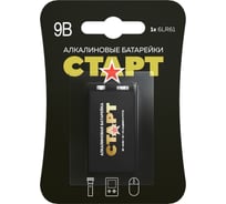 Щелочная батарейка СТАРТ 9v "крона" 6lr61-bl1 n 1шт 19129