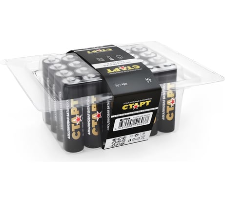 Щелочные батарейки СТАРТ lr6-plb24 n аа 24шт 19143