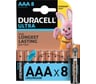 Батарейки Duracell, Ultra щелочные размера AAA, 8шт Б0038765