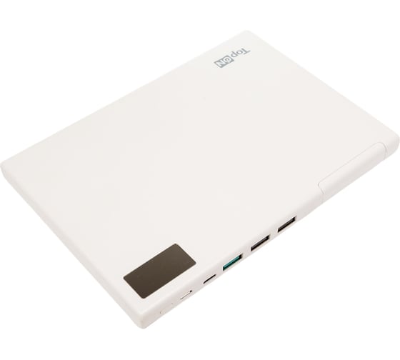 Внешний аккумулятор TopON TOP-MAX2 30000mAh QC3.0, Power Delivery. USB Type-C, MicroUSB, 3 USB и кредл. Белый TOP-MAX2/W