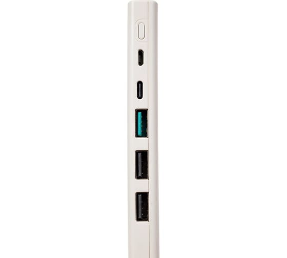 Внешний аккумулятор TopON TOP-MAX2 30000mAh QC3.0, Power Delivery. USB Type-C, MicroUSB, 3 USB и кредл. Белый TOP-MAX2/W