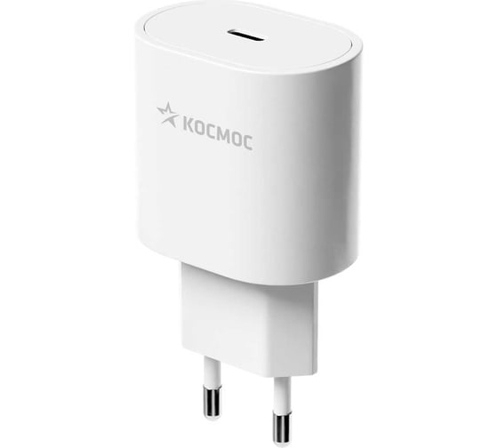 Сетевое зарядное устройство для смартфонов КОСМОС TYPE-C 20W, KHCH20WTC 1