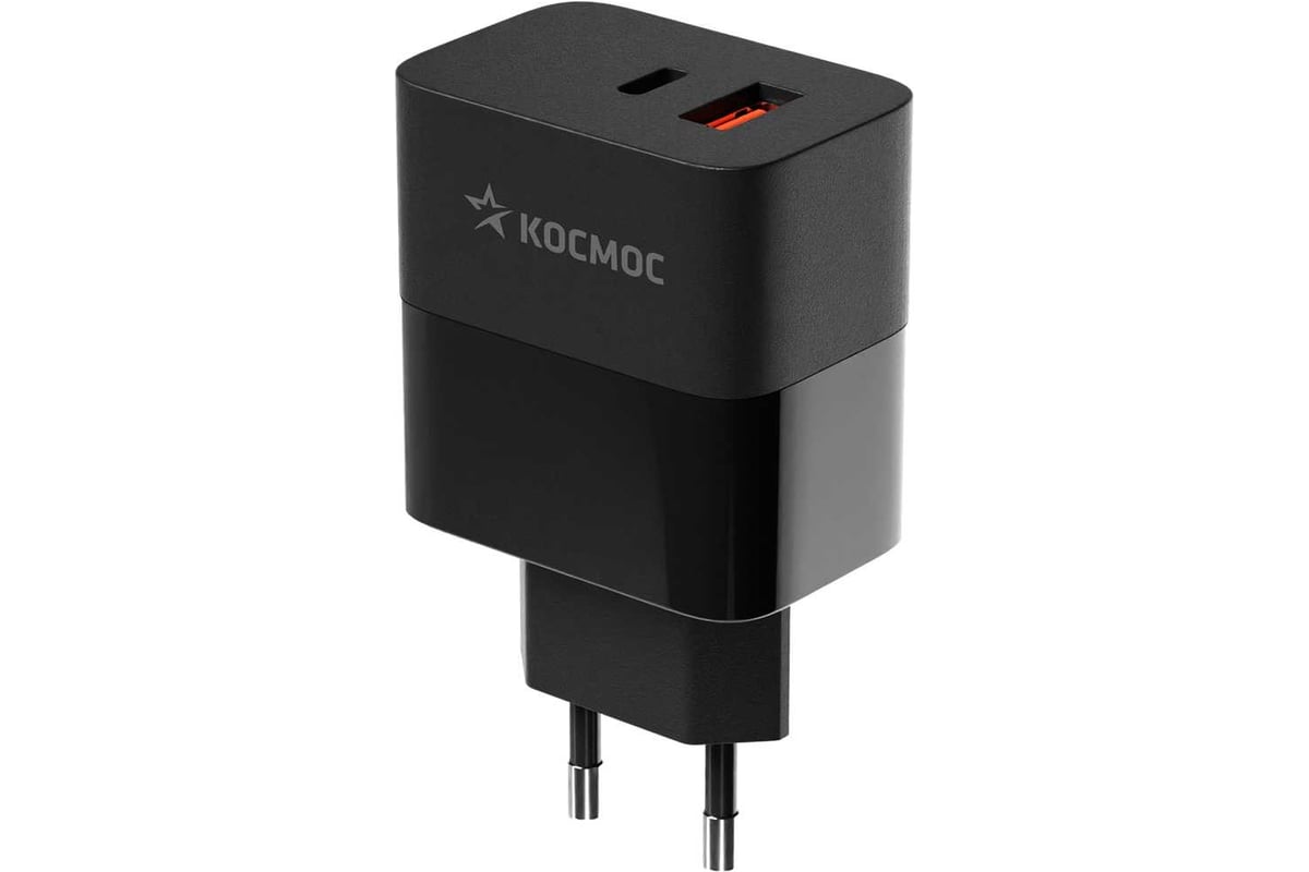 Сетевое зарядное устройство для смартфона КОСМОС USB TYPE-C 30ВТ,  KHCH30WUSBTC