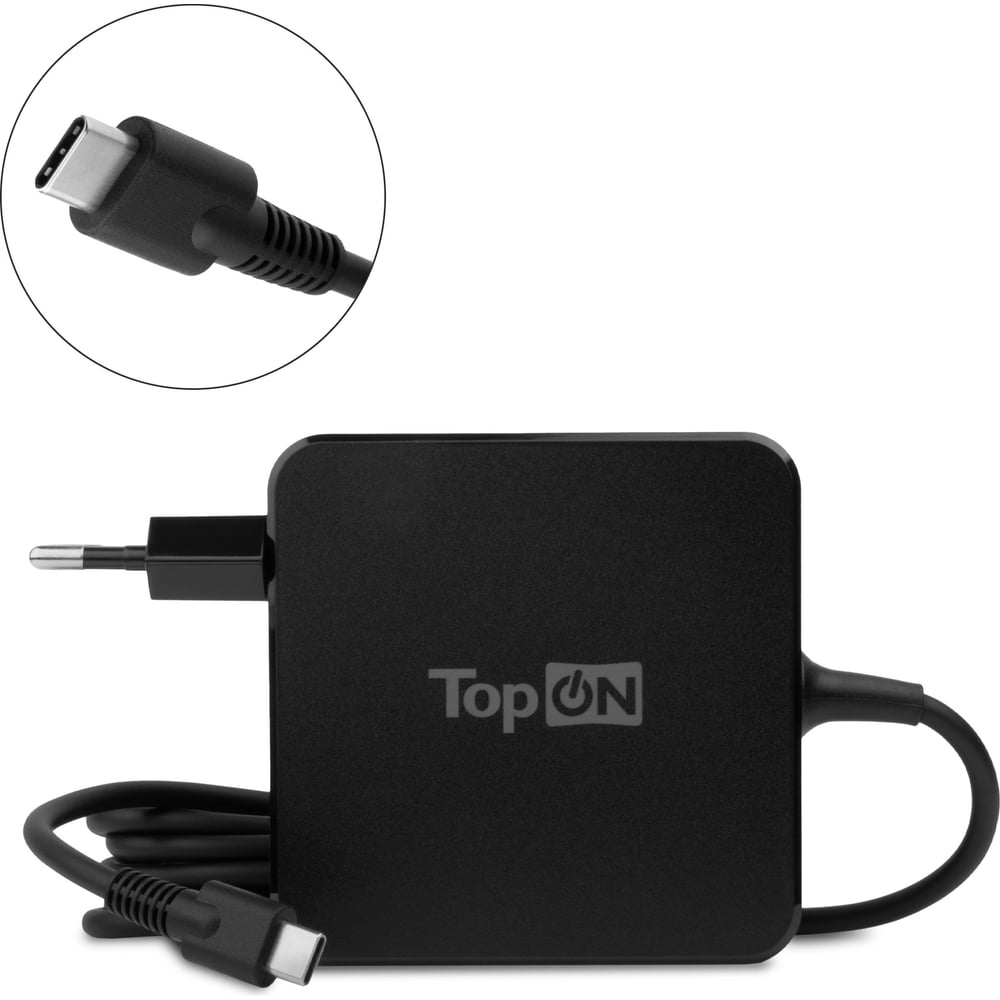 Блок питания TopOn 100w кабель type-c, power delivery, quick charge 3.0 ...