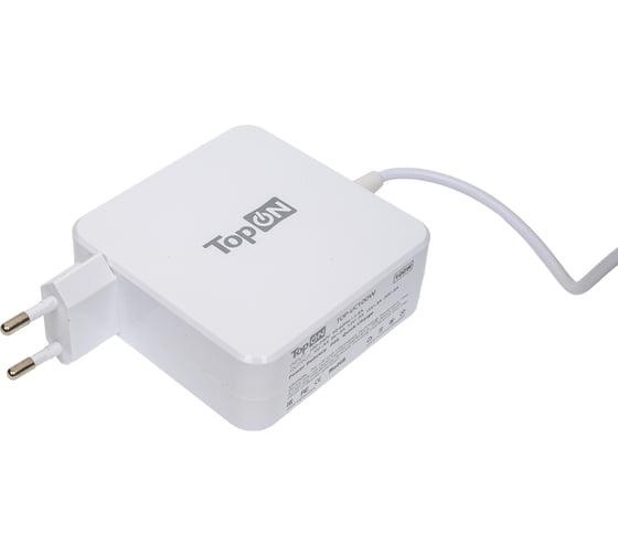 Блок питания TopOn 100w кабель type-c, power delivery, quick charge 3.0, в розетку, кабель 240 см, белый TOP-UC100W