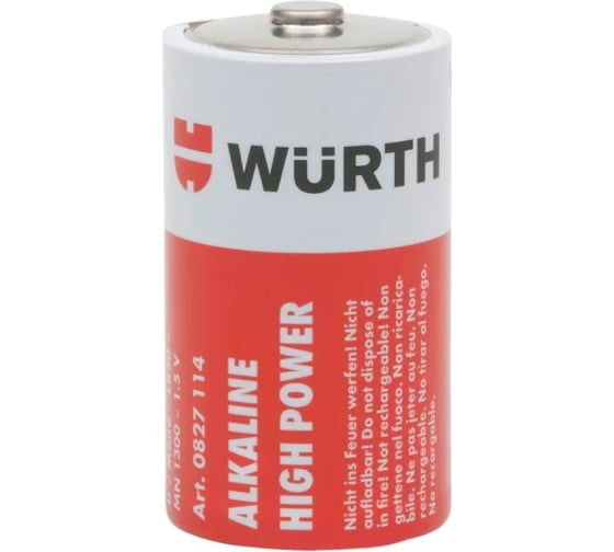 Батарейка Wurth БАТАРЕЙКА-D-MONO-1. 5V-HIGH-POWER упаковка 2 шт 0827114 1