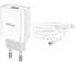Сетевое зарядное устройство Hoco C81A asombroso 1xusb, 2.1а + USB/Type-C 1м, белый, блистер, 6931474727961 3