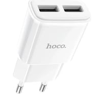 Сетевое зарядное устройство Hoco c88a star 2xusb, 2.4а (белый) 0L-00057527