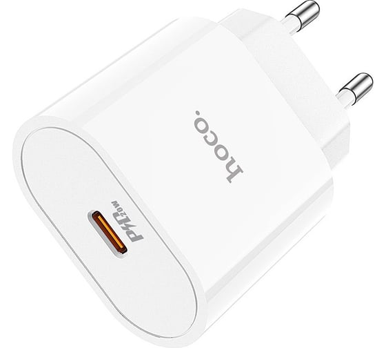 Сетевое зарядное устройство Hoco c94a metro 1xusb-c, 3а, pd20w, + usb-c кабель type-c, 1м (белый) 0L-00054478