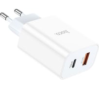 Сетевое зарядное устройство Hoco c97a 1xusb qc3.0, 1xusb-с pd20w (белый) 0L-00056008