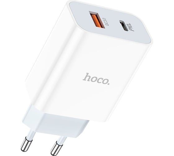 Сетевое зарядное устройство Hoco c97a 1xusb qc3.0, 1xusb-с pd20w (белый) 0L-00056008