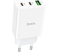 Сетевое зарядное устройство Hoco c99a 1xusb, 2xusb-c, 3а, pd20w, qc3.0 (белый) 0L-00057529