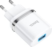 Сетевое зарядное устройство Hoco n1 ardent 1xusb, 2.4а, led (белый) 0L-MG-WF336