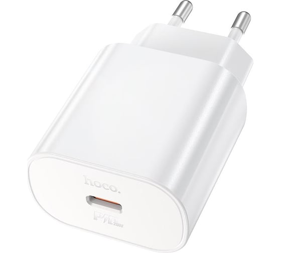 Сетевое зарядное устройство Hoco n22 jetta 1xusb-c, 3а, pd25w, qc3.0 (белый) 0L-00050940 1