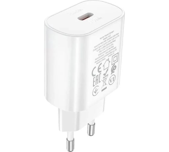 Сетевое зарядное устройство Hoco n22 jetta 1xusb-c, 3а, pd25w, qc3.0 (белый) 0L-00050940