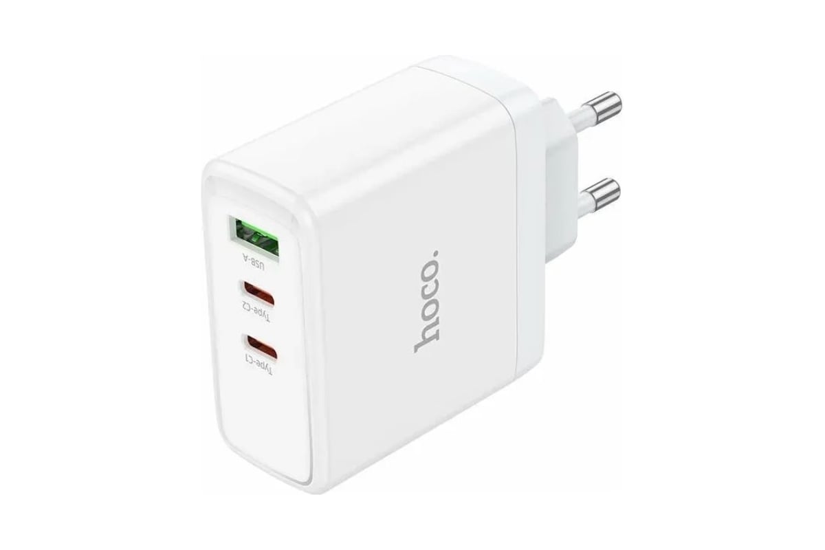 Сетевое зарядное устройство Hoco n30 glory 1xusb, 2xusb-c, 3а, pd65w,  qc3.0, gan (белый) 0L-00057042