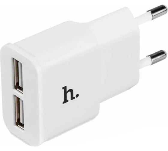 Сетевое зарядное устройство Hoco uh202 2xusb, 2.4а (белый) 0L-00038986