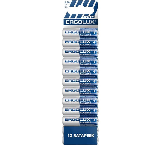 Батарейка Ergolux Alkaline bp12 lr03 промо 1.5в 15198