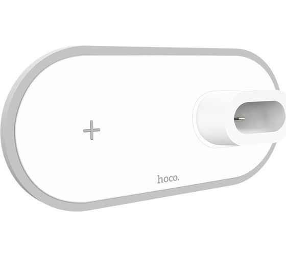 Беспроводное зарядное устройство Hoco cw21 wisdom 3в1 для смартфона/iwatch/airpods, 10w/2w/3w, 1м (белый) 0L-00043610