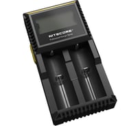 Зарядное устройство Nitecore d2 18650/16340 на 2 акб intellicharge v2 совместим с li-ion и ni-mh/ni-cd аккумуляторами с автоматическим определением 11479