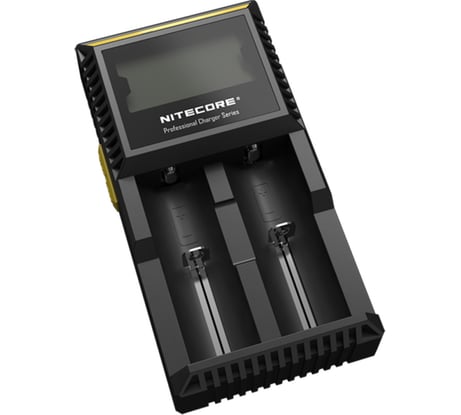 Зарядное устройство Nitecore d2 18650/16340 на 2 акб intellicharge v2 совместим с li-ion и ni-mh/ni-cd аккумуляторами с автоматическим определением 11479
