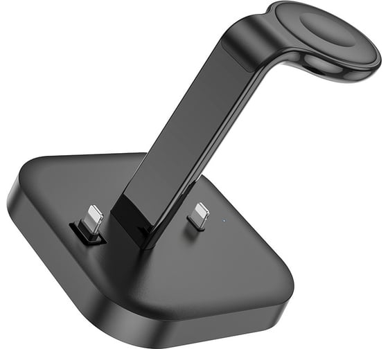 Зарядная станция Hoco cw43 graceful 3в1 для смартфона/iwatch/tws, 5w/2,5w (черный) 0L-00057351