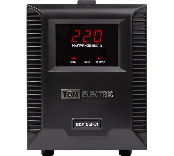 Стабилизатор напряжения TDM ELECTRIC БСР1-2,0 кВА электронный переносной SQ1201-0034