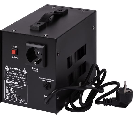 Стабилизатор напряжения TDM ELECTRIC БСР1-2,0 кВА электронный переносной SQ1201-0034