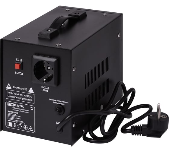 Стабилизатор напряжения TDM ELECTRIC БСР1-1,5 кВА электронный переносной SQ1201-0033