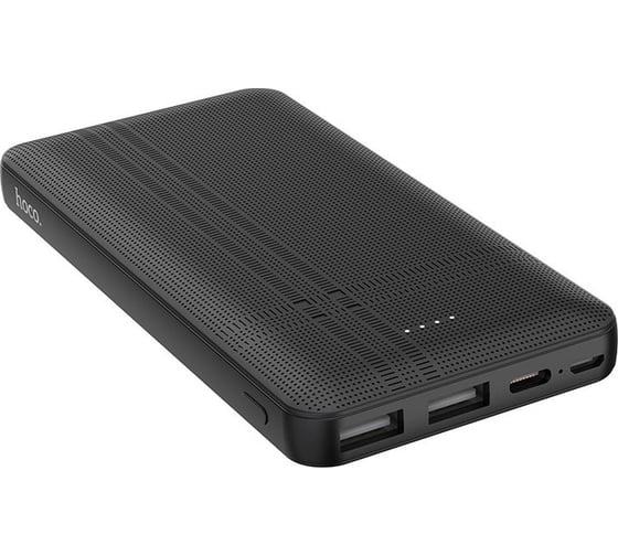 Внешний акб Hoco j48 nimble 10000mah, 2xusb, 2а, led, li-ion (черный) 0L-00048224 1