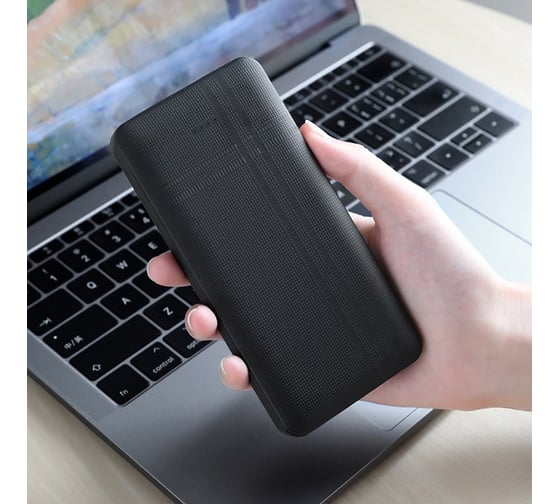 Внешний акб Hoco j48 nimble 10000mah, 2xusb, 2а, led, li-ion (черный) 0L-00048224
