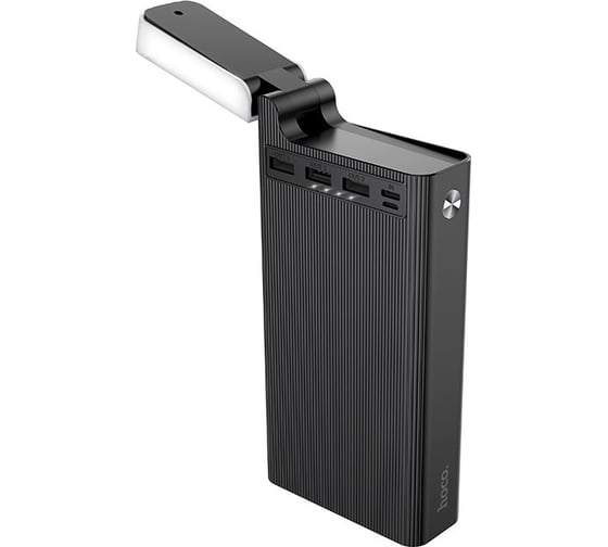 Внешний акб Hoco j62 jove 30000mah, 3xusb, 2а, led, светильник, li-pol (черный) 0L-00049113
