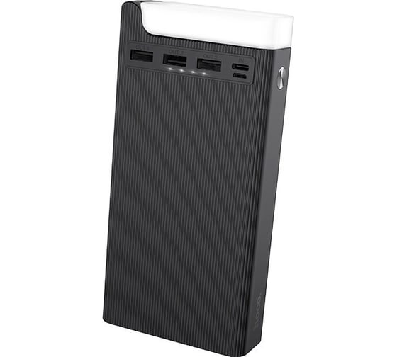 Внешний акб Hoco j62 jove 30000mah, 3xusb, 2а, led, светильник, li-pol (черный) 0L-00049113