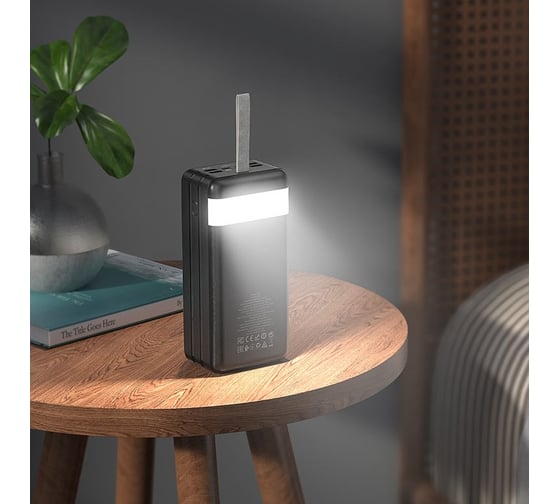 Внешний акб Hoco j86b powermaster 60000mah, 4xusb, 2xusb-c, 1xmicrousb, 3а, pd20w, qc3.0, led диспей 0L-00057080