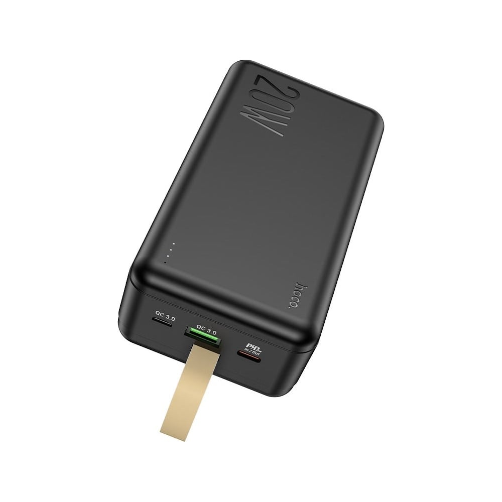 Внешний акб Hoco j87b tacker 30000mah, 1xusb, 1xusb-c, 1xmicrousb, 3а,  pd20w, qc3.0, led, li-pol (черный) 0L-00057078 - выгодная цена, отзывы,  характеристики, фото - купить в Москве и РФ