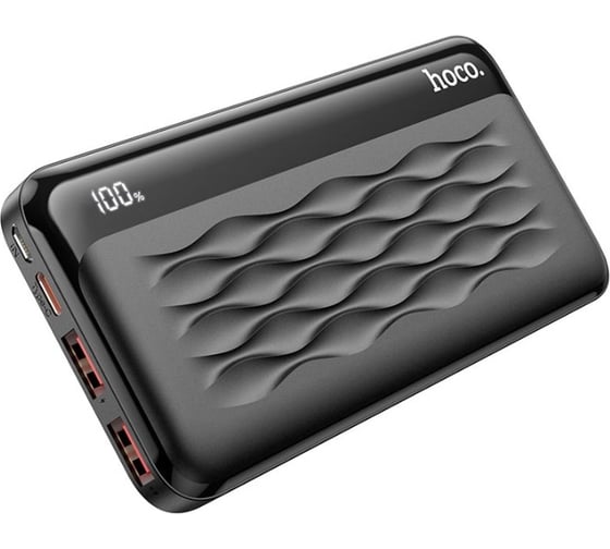 Внешний акб Hoco j90 fully 10000mah, 2xusb, 2xusb-c, 3а, qc3.0, pd20w, led, li-pol (черный) 0L-00055140