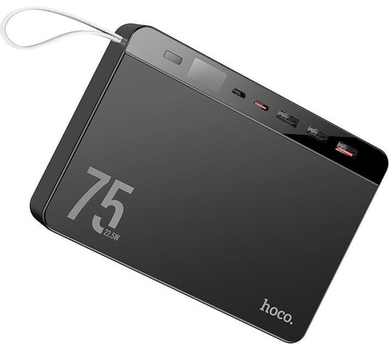 Внешний акб Hoco j94 overlord 75000mah, 3xusb, 1xusb-c, 22,5w, qc3.0, pd20w, led li-pol (черный) 0L-00057803