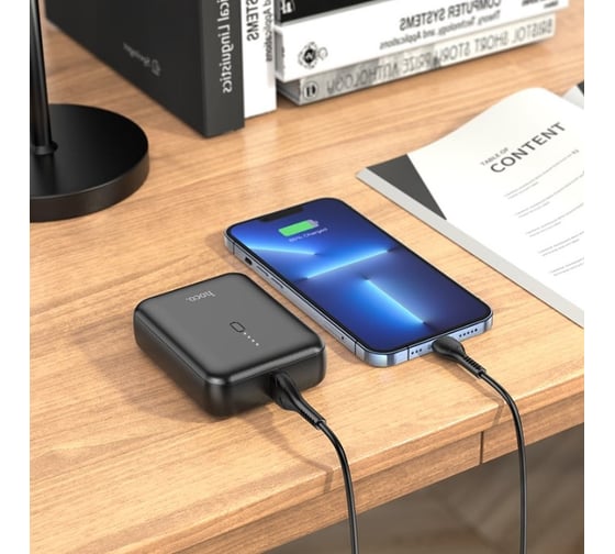 Внешний акб Hoco j96 strider 5000mah, 1xusb, 2а, li-ion (черный) 0L-00057523
