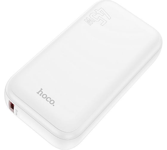 Внешний акб Hoco j98 cool 15000mah, 1xusb, 1xusb-c, 3а, qc3.0, pd45w, led, li-pol (белый) 0L-00057359