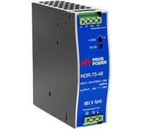 Источник питания Prompower ndr-75-48, на выходе 48 в dc, 1.6 а, 75 вт. входное 85-264 в ac ( 120-370 в dc) NDR7548