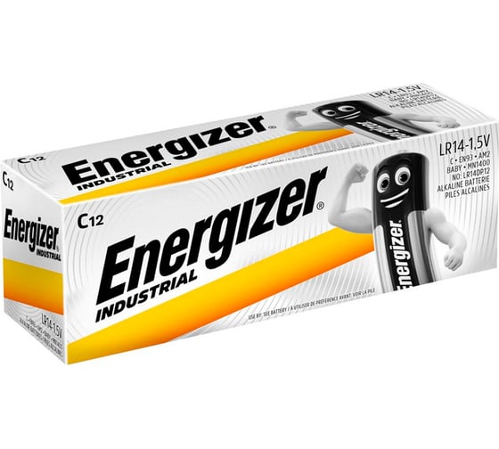 Батарейки Energizer Industrial LR14/E93/C DP12 коробка 12 шт. 7638900361070