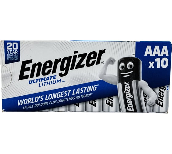 Батарейки Energizer Ultimate Lithium R03/AAA (L92) 10BL блистер 10 шт. 7638900343533