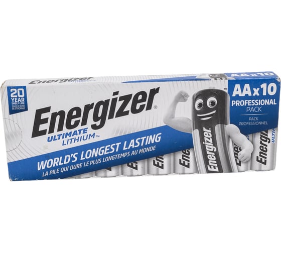 Батарейки Energizer Ultimate Lithium R6/AA (L91) 10BL блистер 10 шт. 7638900343526