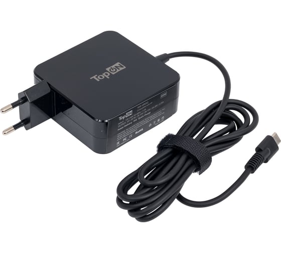Блок питания для ноутбука hp TopOn 5v-2a - 20v-3.25 65w usb type-c черный TOP-HP65Q