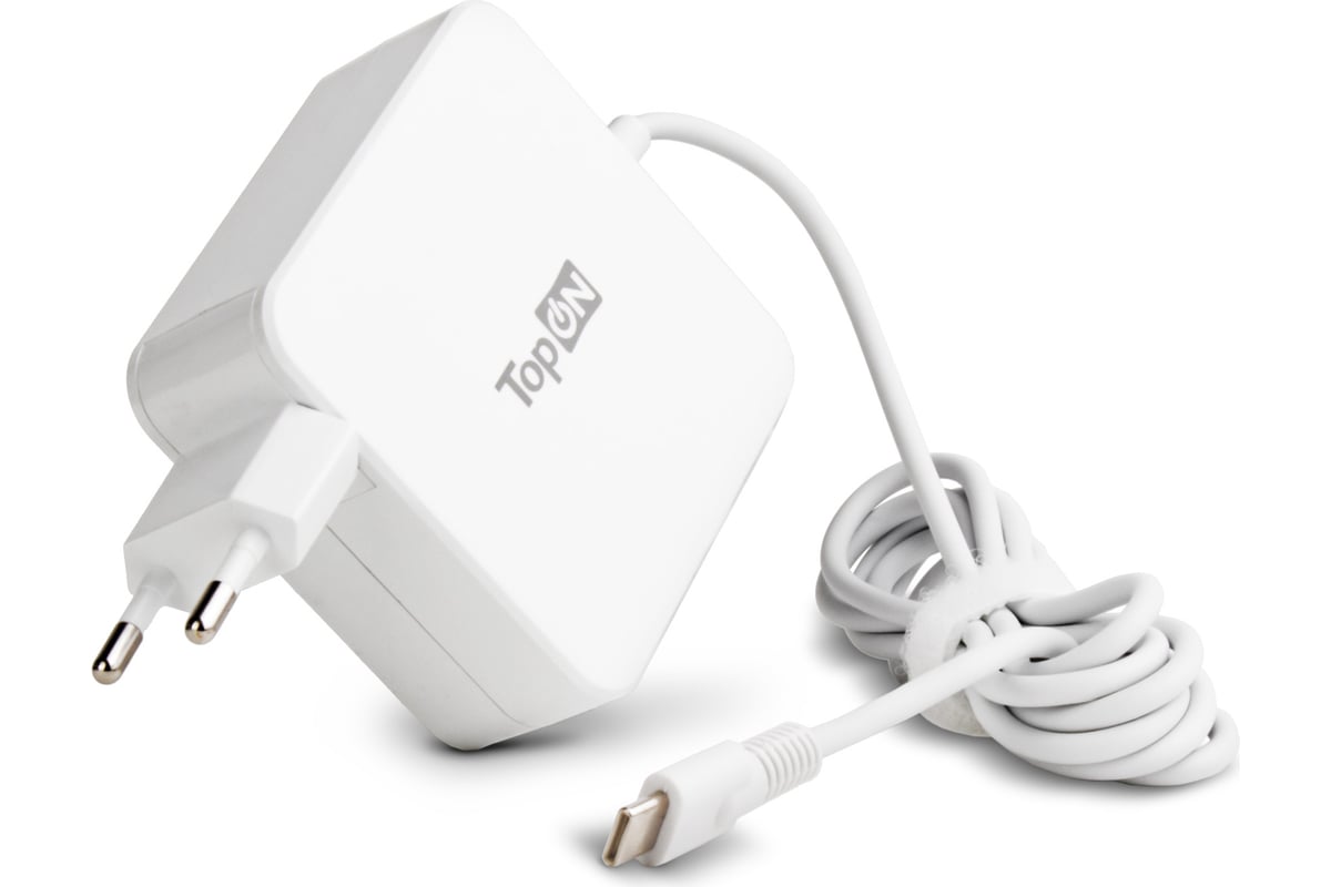 Блок питания для ноутбука huawei TopOn 20v 3.25a 65w usb type-c белый ...