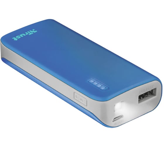 Powerbank Trust PRIMO 4400mAh голубой 21225 1