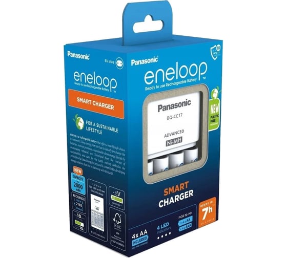 Зарядное устройство Panasonic eneloop K-KJ17MCD40E Advanced Charger 4AA 2000 УТ-00000543