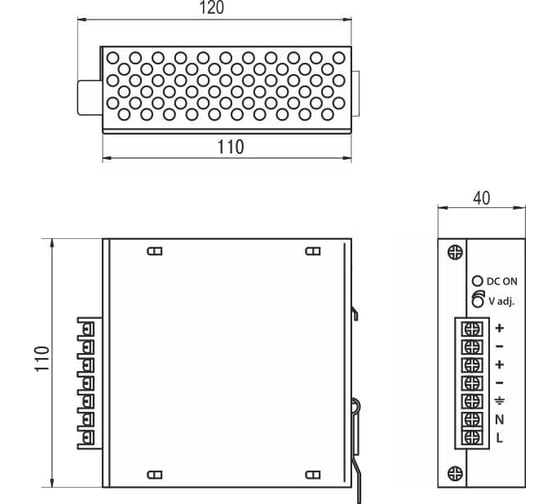 Блок питания KIPPRIBOR Wbp-1060.24m =24 В, 60 Вт, на din-рейку УТ-00000615